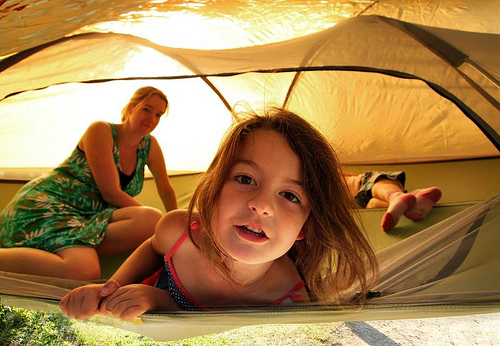 Cắm trại với lều trên không