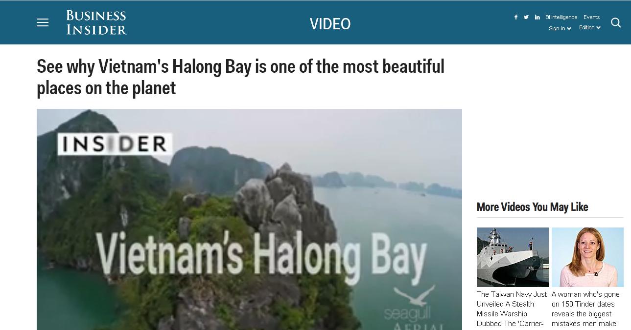 Video về vịnh hạ long đẹp đến ngạt thở trên báo mỹ