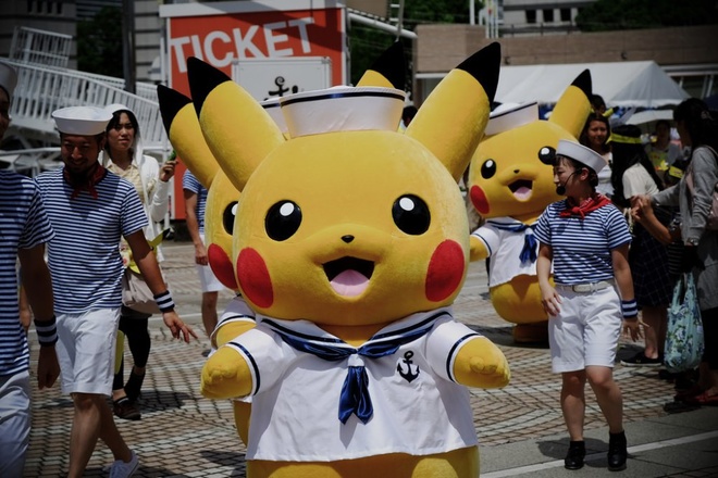 Pokemon diễu hành trong lễ hội ở yokohama