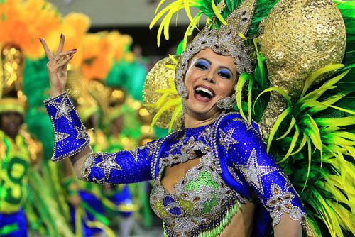Vũ điệu samba sôi động của brazil