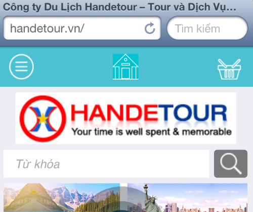 Handetour ra mắt website tiếng việt phiên bản mobile