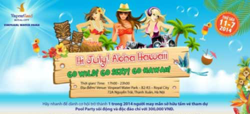 Đại tiệc pool party theo phong cách hawaii